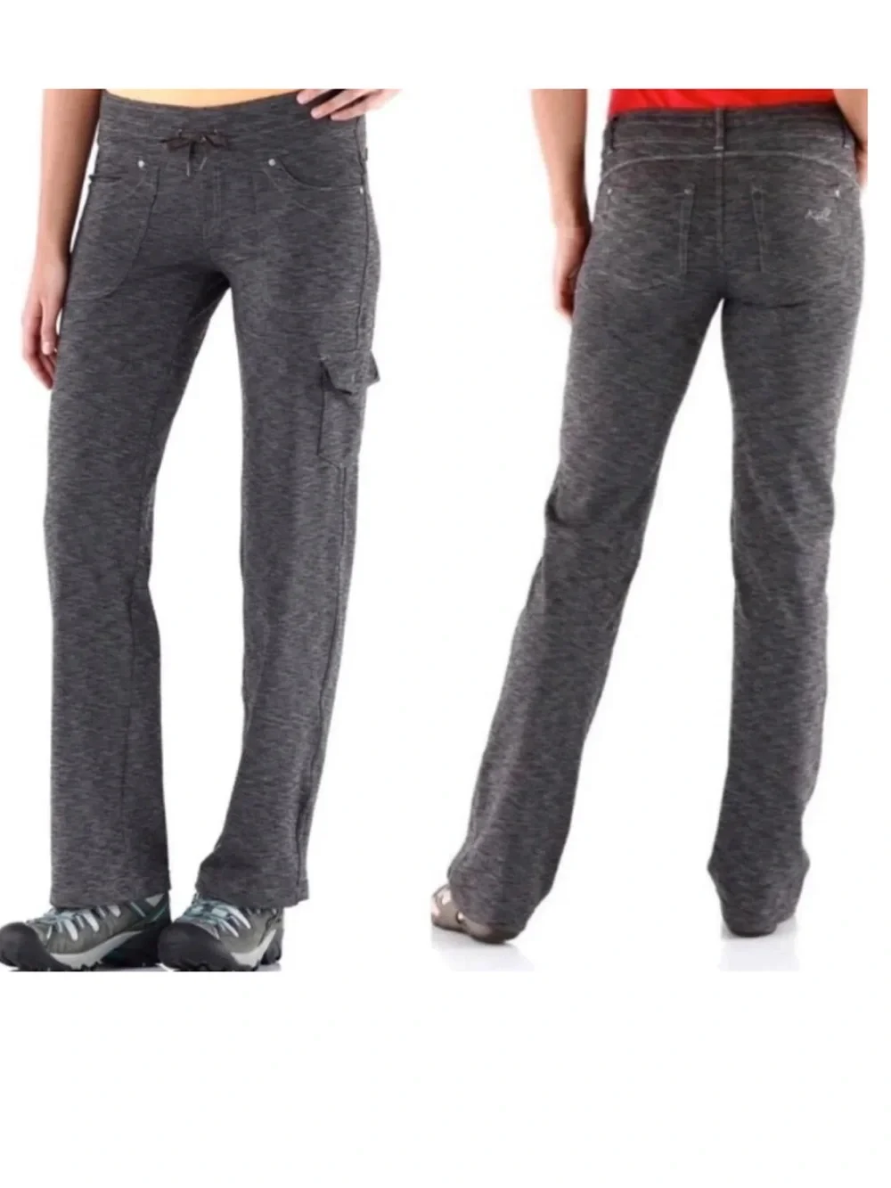 Kuhl Women’s Charcoal Gray Mova Cargo Knit hiking Pants.